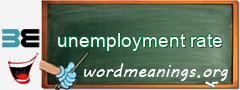 WordMeaning blackboard for unemployment rate